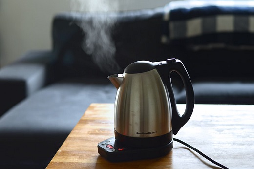 A kettle used to boil water efficiently