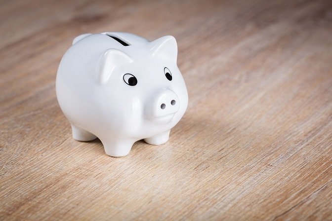 A piggy bank representing money saved on energy bills