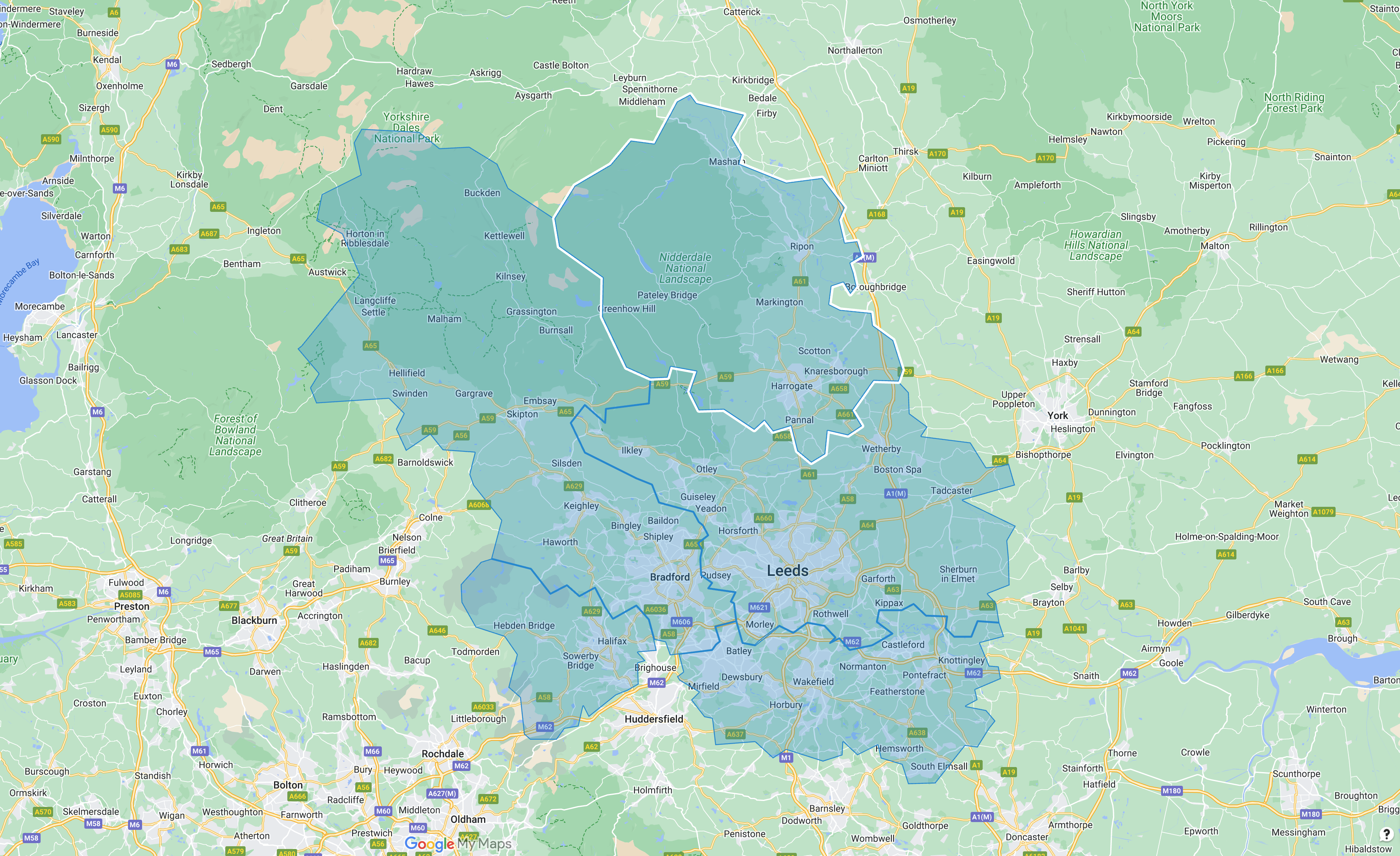 and image of a map showing BASI coverage area for boiler fitting and servicing